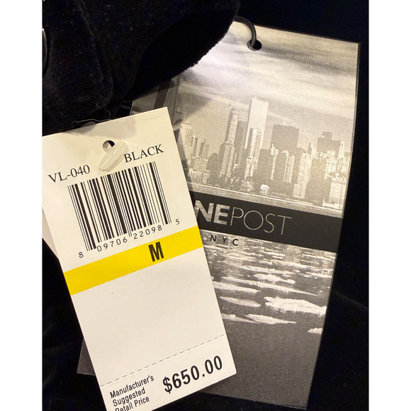 NWT JANE POST BLACK VELVET HOODED RAIN PARKA COAT $650 SIZE MEDIUM - Picture 11 of 14